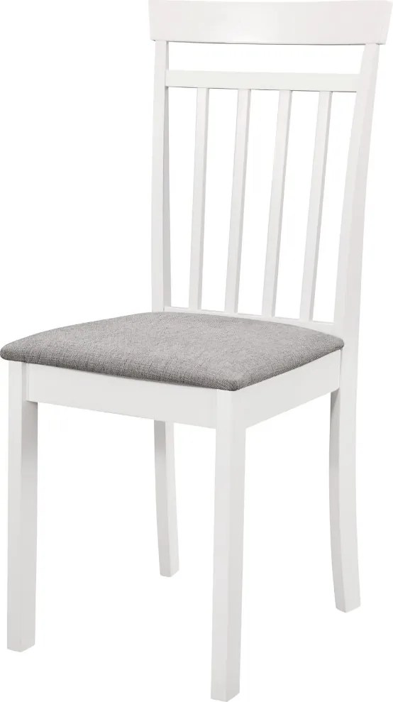 Jedálenská stolička z masívu KANSAS, biela/šedá