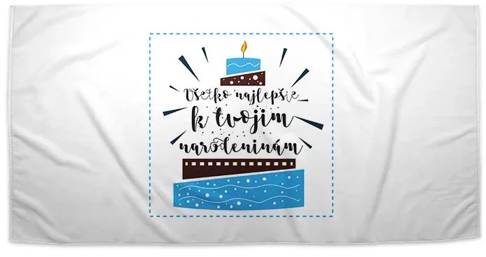 Sablio Uterák Všetko najlepšie k tvojim narodeninám - 50x100 cm