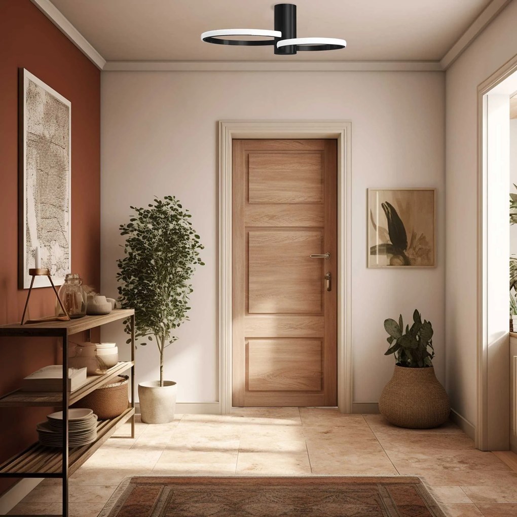 Toolight Toolight, LED stropné svietidlo 22W APP1401-CW, čierna, OSW-00959