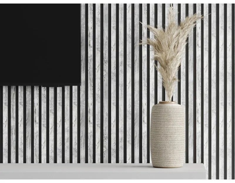 Mexen Lam-B, stenové lamely 275 × 31,5 cm, HDF doska 4 mm, dub bielený, S100-275317-2812-064