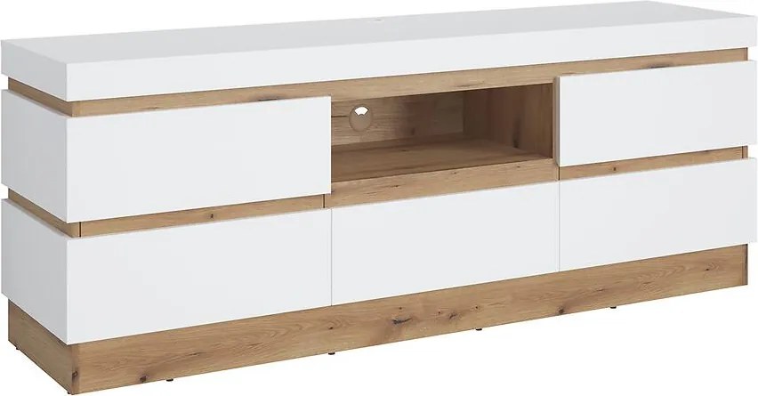 TV stolík 2d1s Calabria Corf107 Dub Coast Evoke /biela Alp