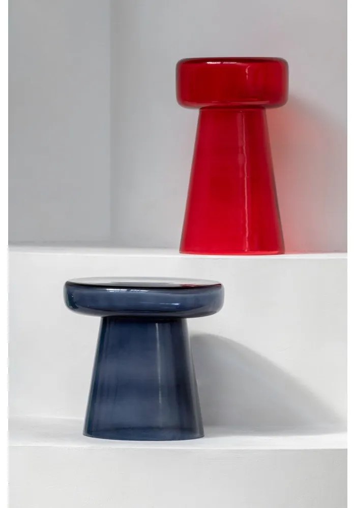 Sklenený okrúhly odkladací stolík ø 41 cm Simpleza – Leitmotiv