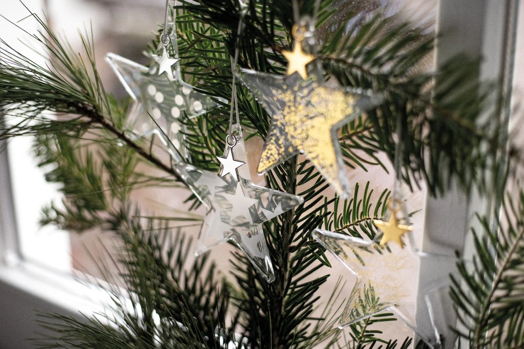 Závesná sklenená hviezda STARS
