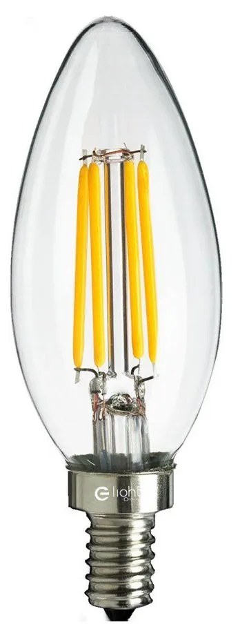 Dekoračná LED žiarovka E14 neutrálna 4000k 5w 820 lm sviečka