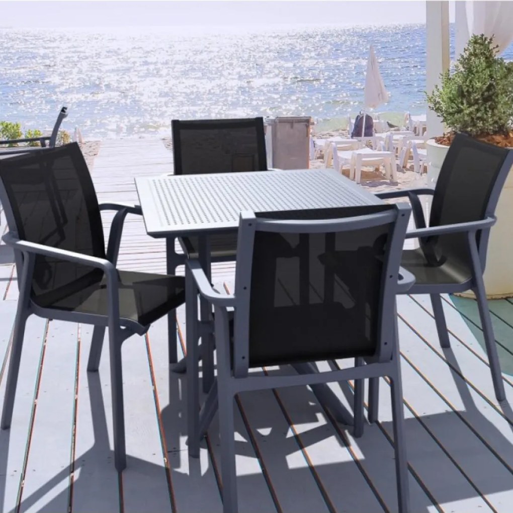 SKY 80 záhradný stôl dark grey