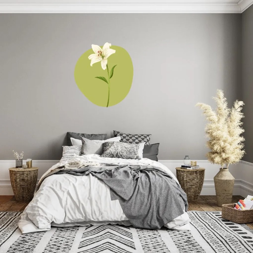 PIPPER. Textilná nálepka na stenu "Ľalia"