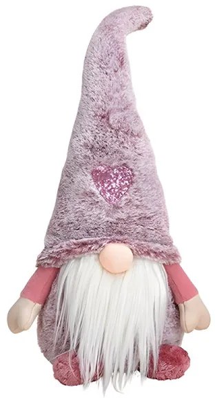 Vianočný škriatok – tmavoružový 45 cm