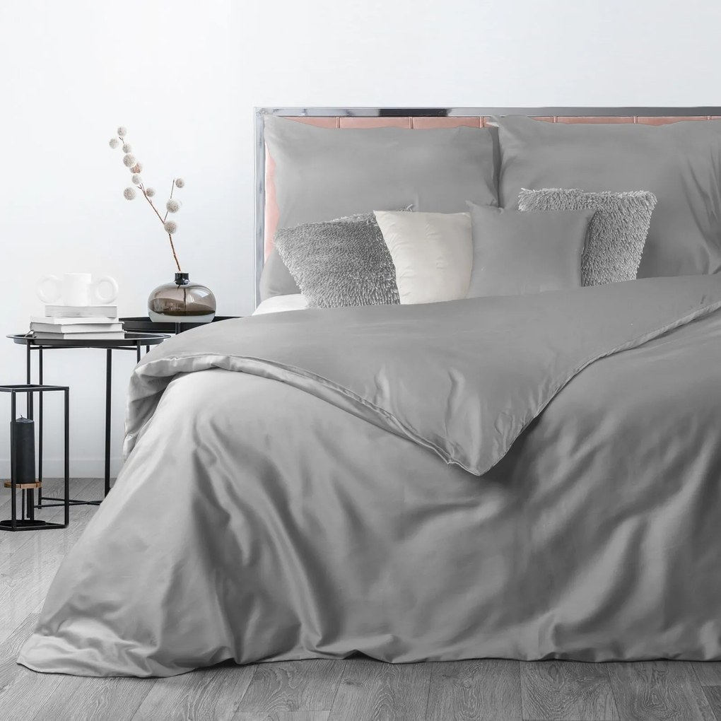 MAKOSATÉNOVÉ OBLIEČKY DELIA 200X220 CM, 2KS 70X80 CM SVETLOSIVÉ