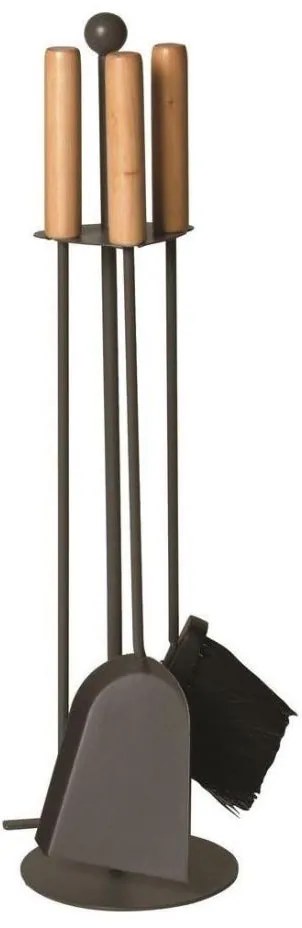 Krbové náradie 4 ks antracit/smrek