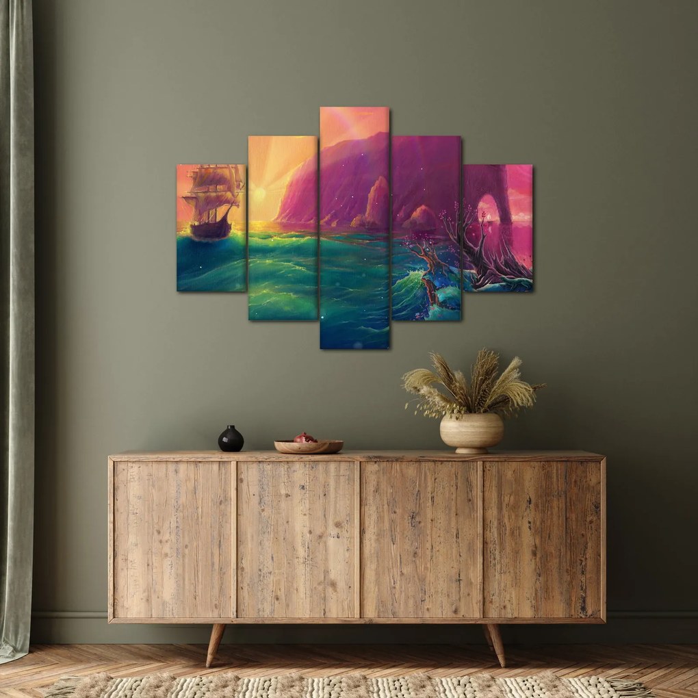 Obraz - Olejomaľba, Plavba do fantastickej ríše (150x105 cm)