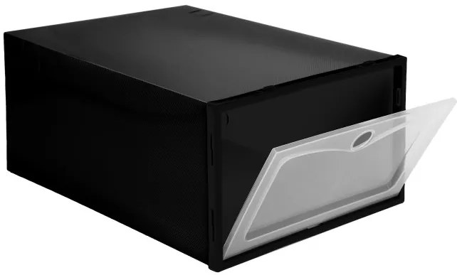 Úložné boxy na topánky OSLO čierne (10 ks)