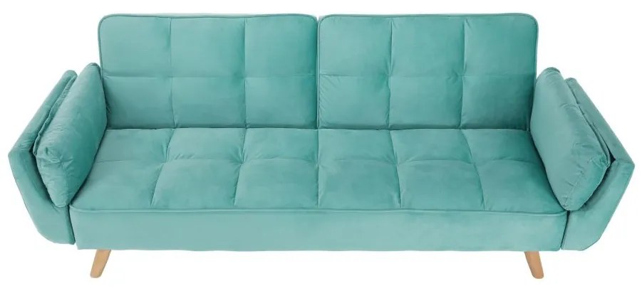 Pohovka rozkladacia, neo mint látka Velvet/dub, FILEMA