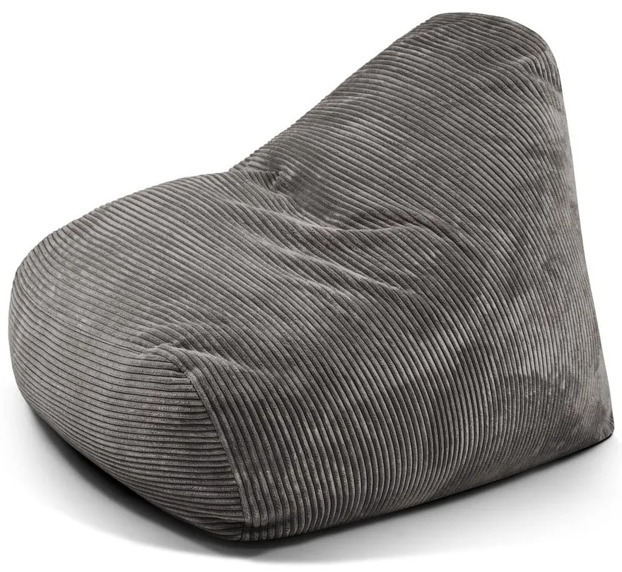 Tmavosivý menčestrový sedací vak Snug 100 – SLOWDOWN