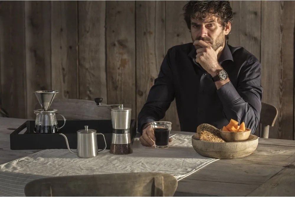 Súprava na prekvapkávanú kávu z nehrdzavejúcej ocele v striebornej farbe 500 ml Slow Coffee – Leopold Vienna