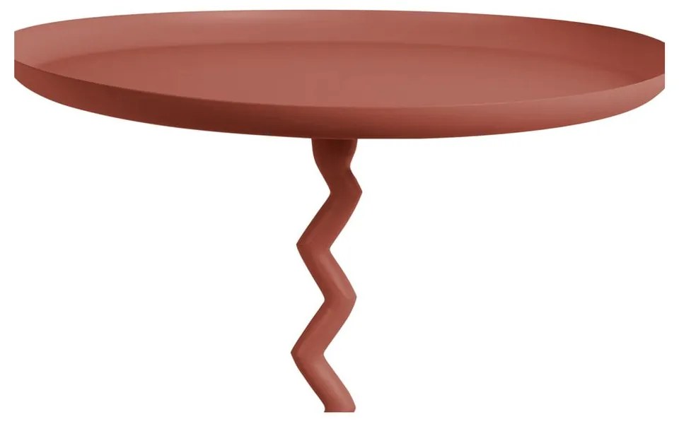 Kovový okrúhly odkladací stolík ø 40 cm Zig Zag – Leitmotiv