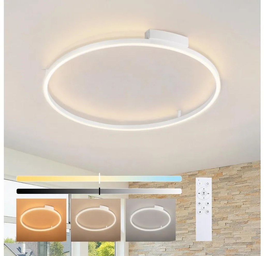 Brilagi - LED stmievateľné svietidlo PORTOFINO LED/60W/230V, priemer 80 cm, biele, s diaľkovým ovládaním