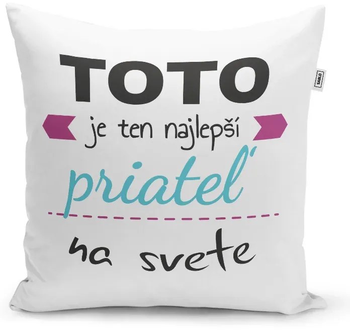 Sablio Vankúš Toto je ten najlepší priateľ na svete: 40x40 cm
