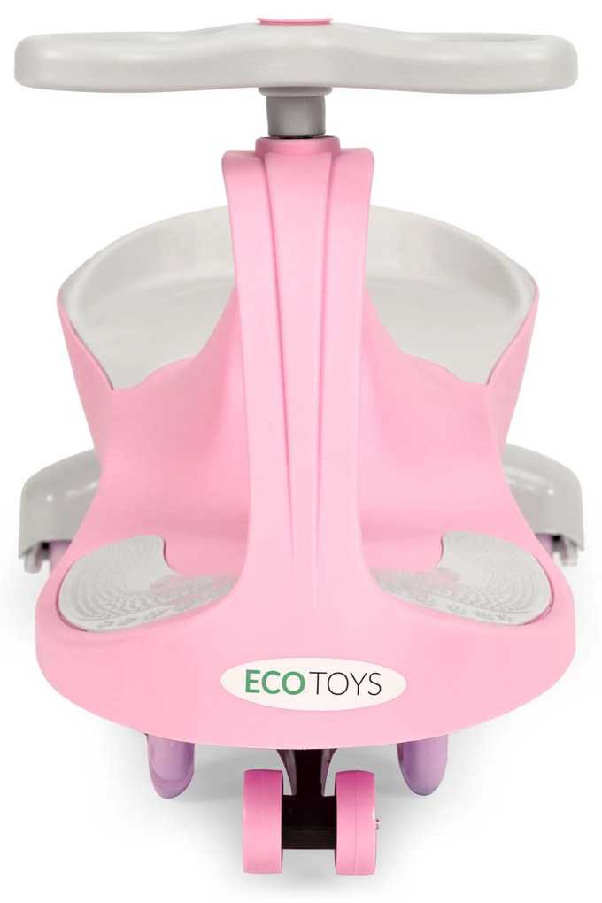 Detské odrážadlo s LED kolesami ružová, ECOTOYS