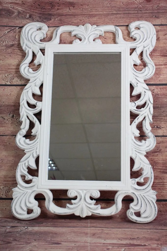 Drevené zrkadlo (41x60 cm) - vidiecky štýl