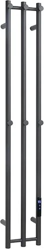 Bemeta Design Elektrický sušiak uterákov PILLAR 3, 1180 mm, tyč, 91W, nerez, čierna - 704153110