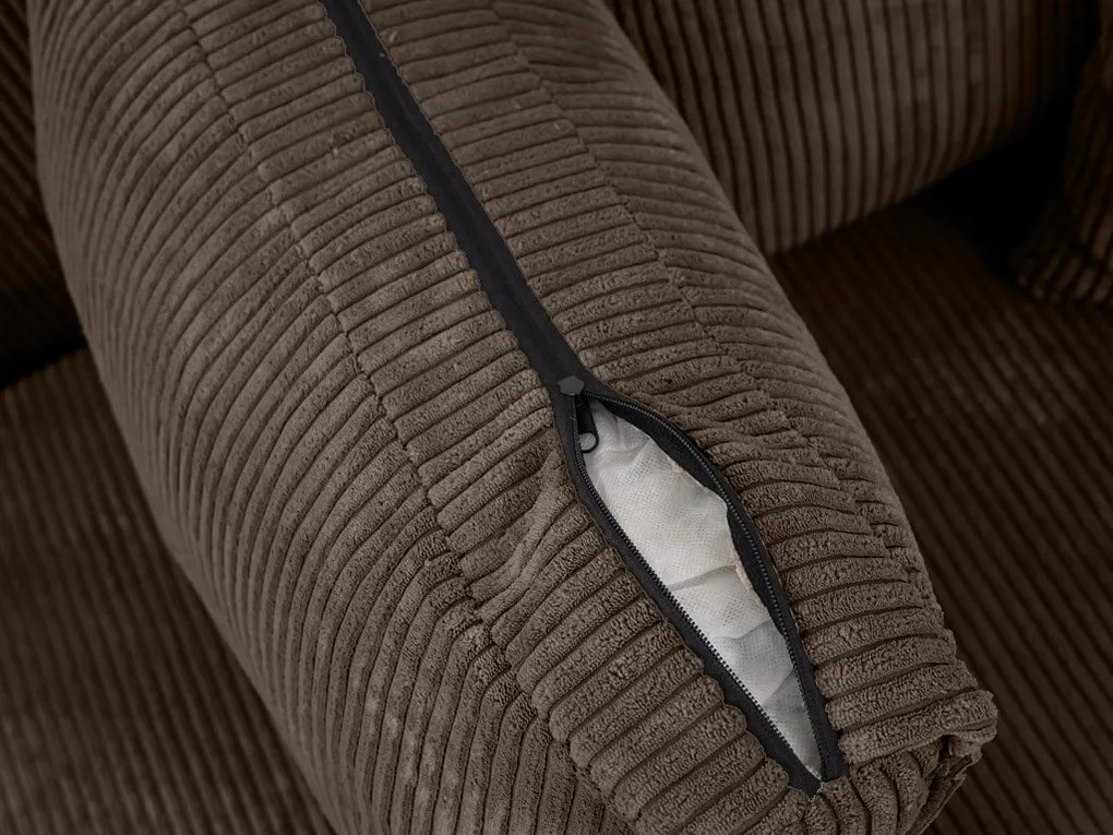 Tmavohnedá sedacia súprava do U SMART COSARO 295x140 cm