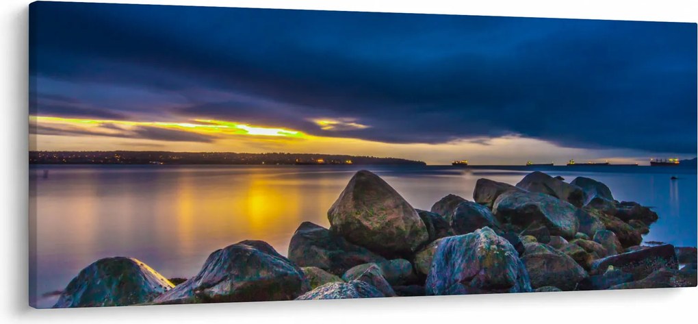 Obraz - Mraky nad vodou (120x50 cm)