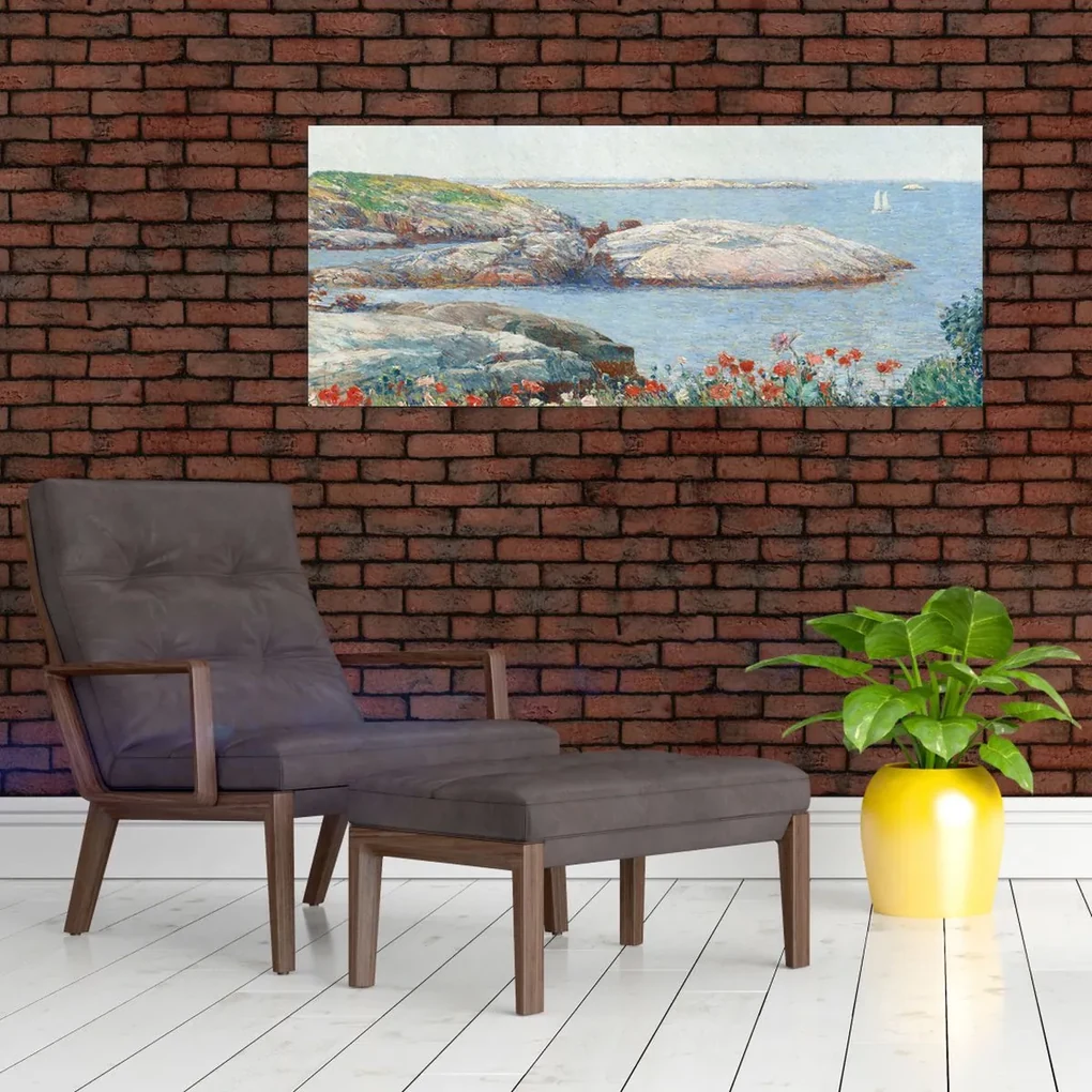 Obraz - Childe Hassam, Poppies,  Isles of Shoals, reprodukcia (120x50 cm)