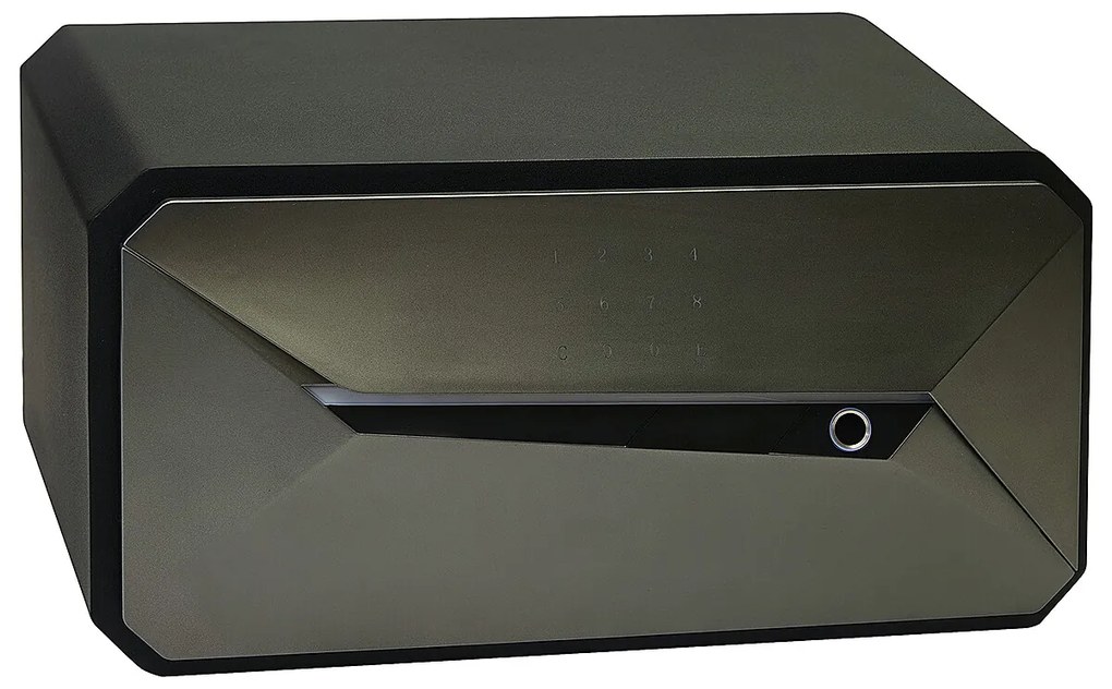 Oceľový sejf s elektronickým zámkom na číselný kód a odtlačok prsta RICHTER RS.23.DE.FIN, RICHTER černá