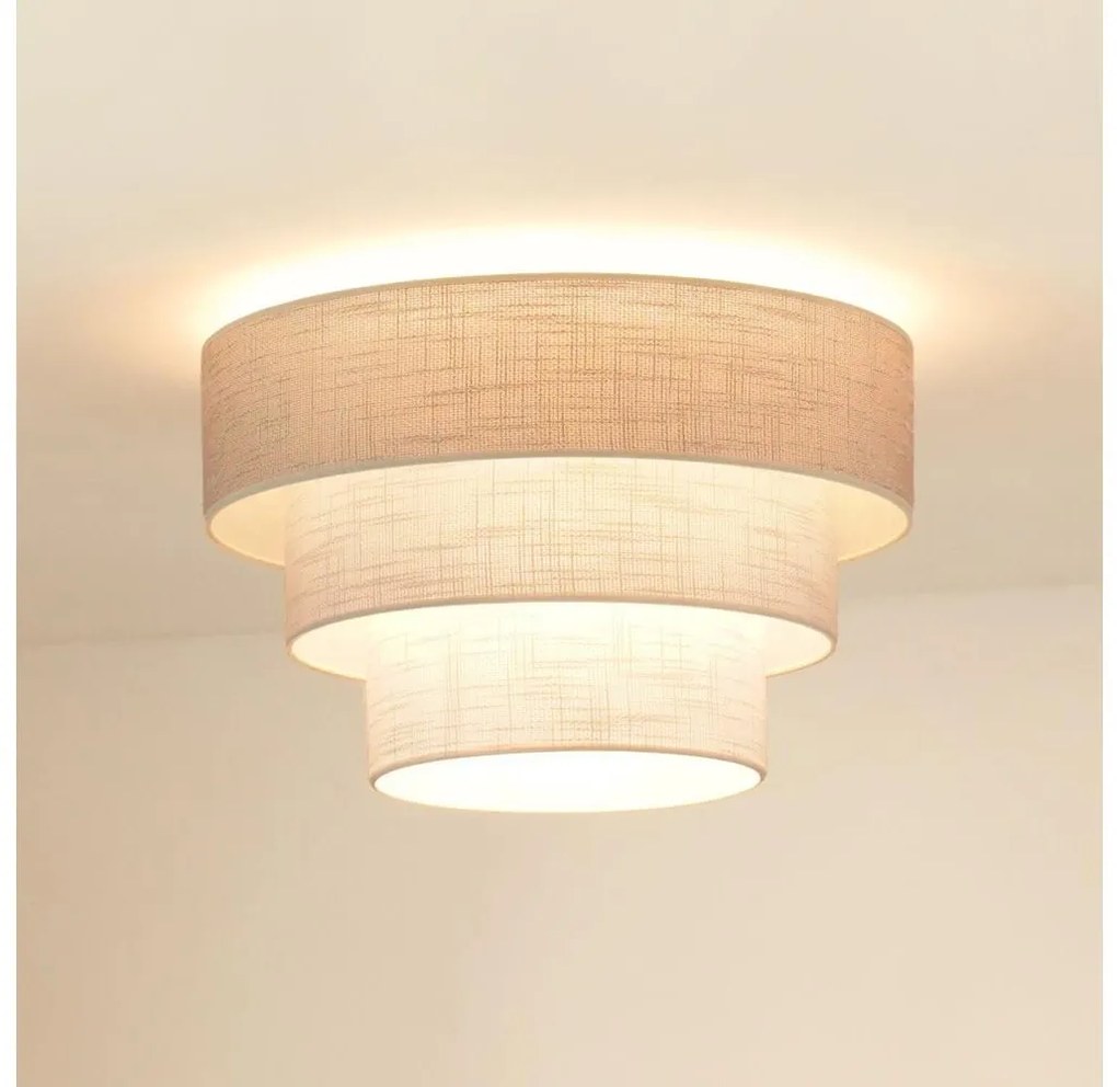 Brilagi - Stropné svietidlo ALASKA LUNETA 1xE27/15W/230V pr. 45 cm šedá/krémová