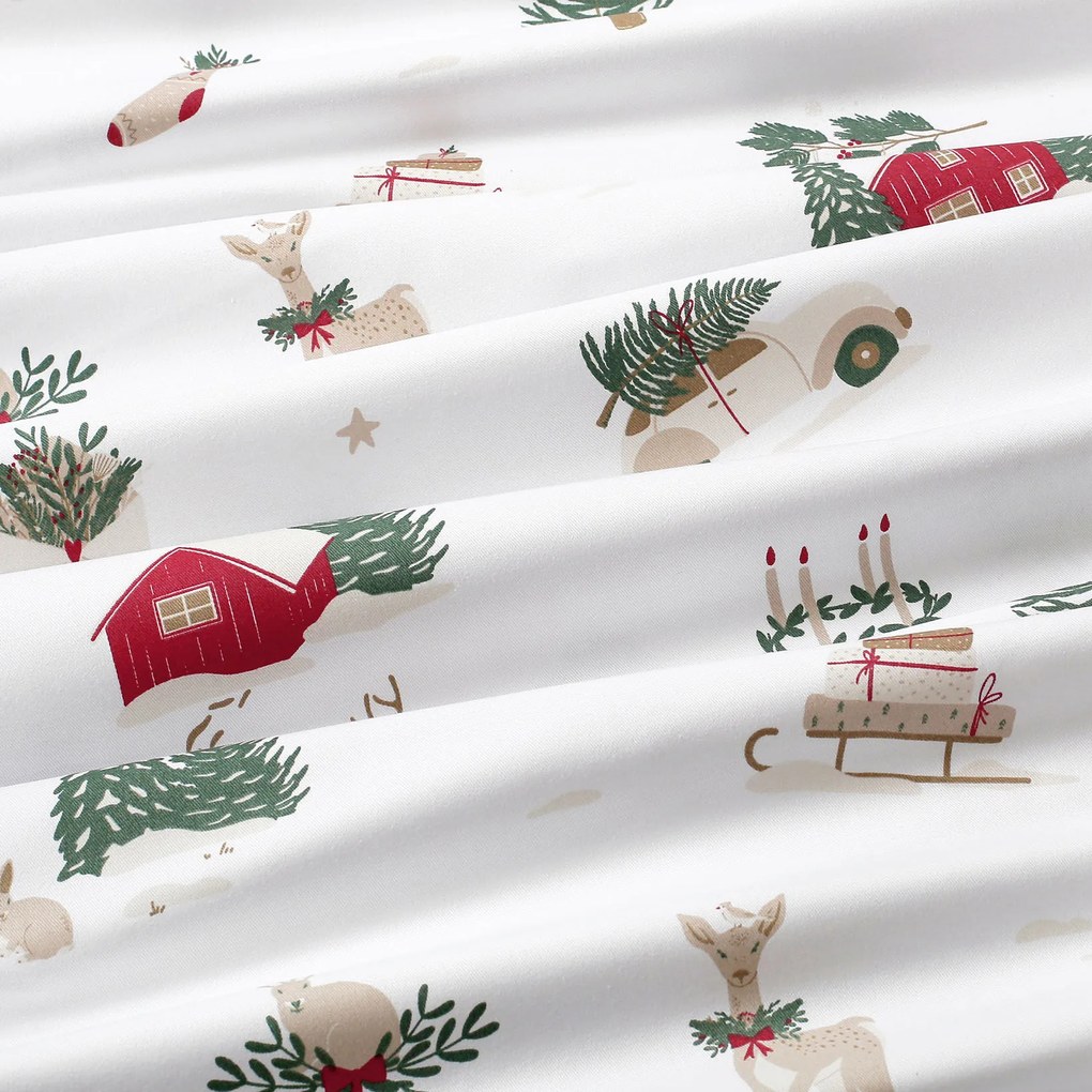 Goldea vianočná bavlnená pevná látka - tradičné vianoce 160 cm