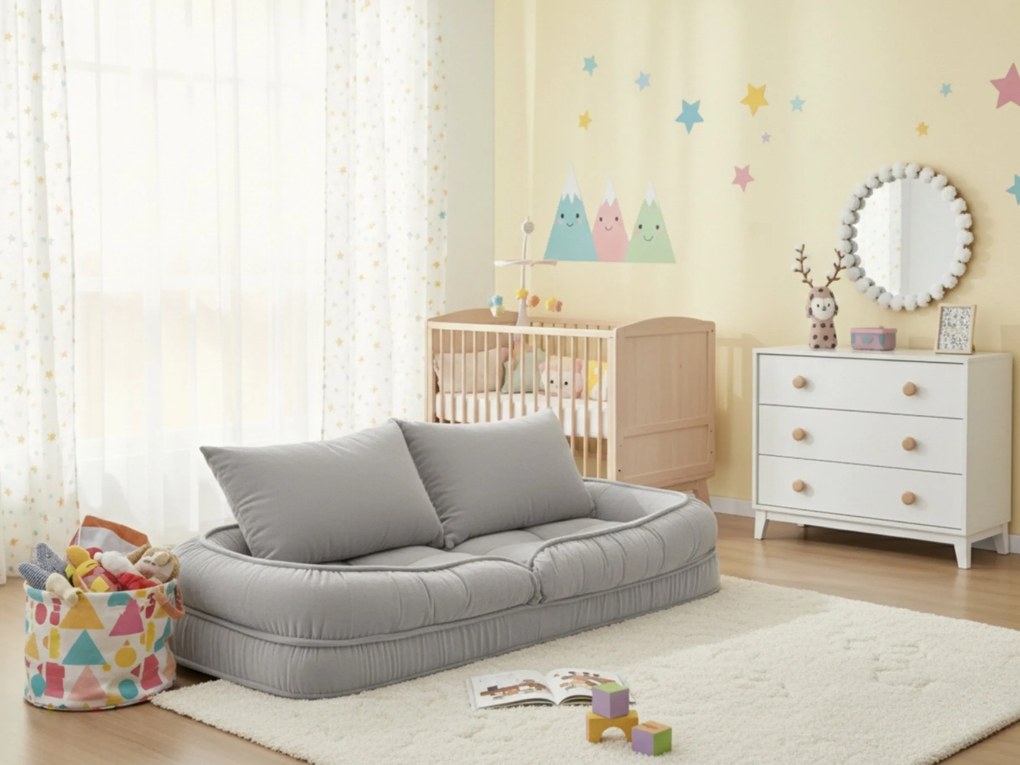 Relaxačné polohovacie kreslo LAZY SOFA, sivé