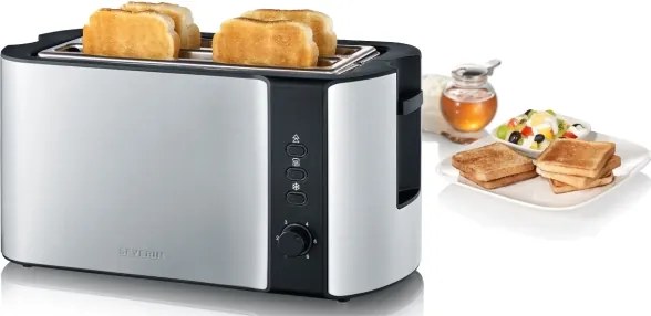 Severin AT 2590 - Hriankovač so štyrmi otvormi 1400W/230V nerez/čierna