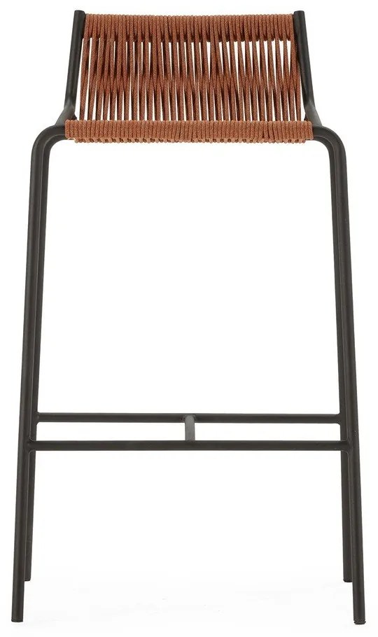 Terakotová kovová barová stolička (výška sedadla 65 cm) Emily – Marckeric