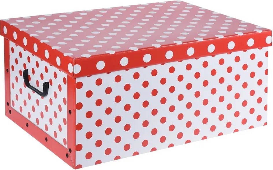 Úložný box Bodka, červená