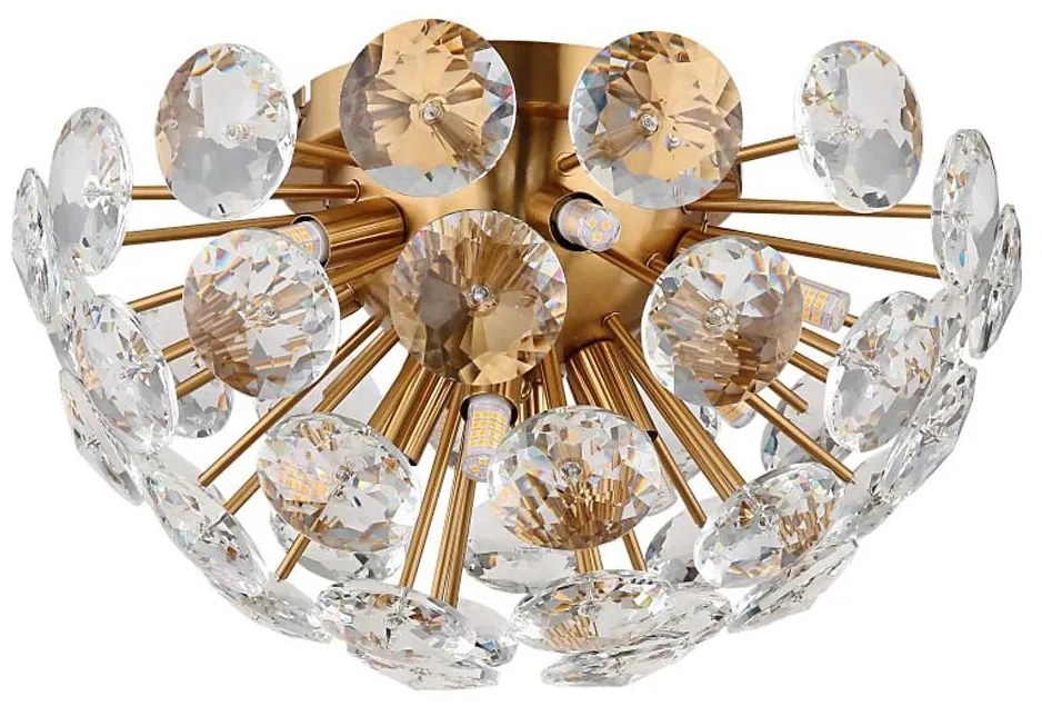 Globo 16047D - Stropné svietidlo VIRINA 10xG9/7W/230V zlatá pr. 39 cm