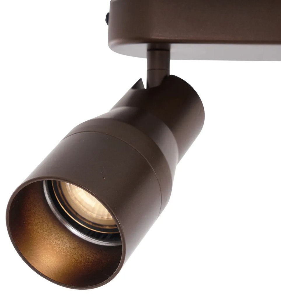 Zaoblené stropné bodové svetlo tmavá bronz GU10 50 mm 2-svetlo - Stanley