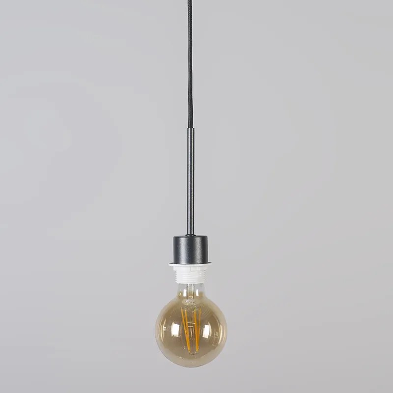 Moderné závesné svietidlo čierne s tienidlom 45 cm taupe - Combi 1