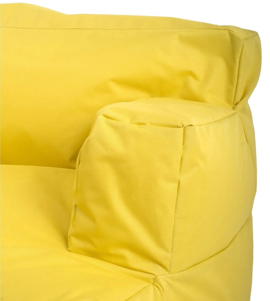 Sedací vak v tvare kresla Relax žltý