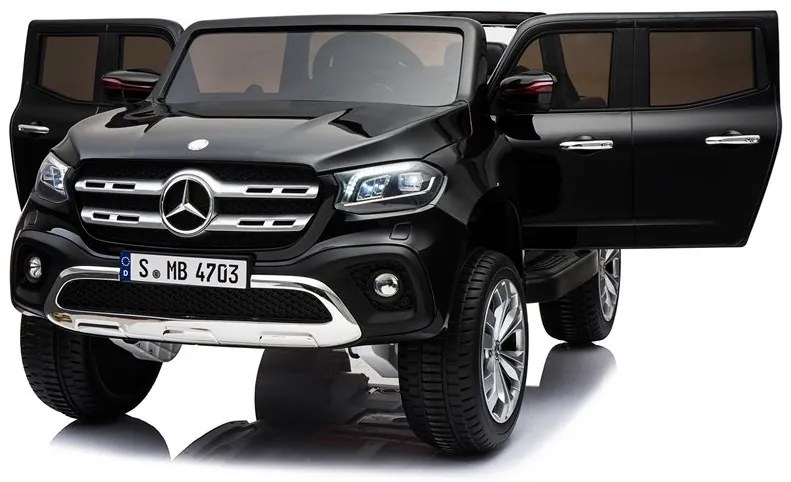 RAMIZ ELEKTRICKÉ AUTÍČKO MERCEDES X-CLASS - LCD - NELAKOVANÉ - ČIERNE - 4x45W - 2x12V/7Ah - 2023