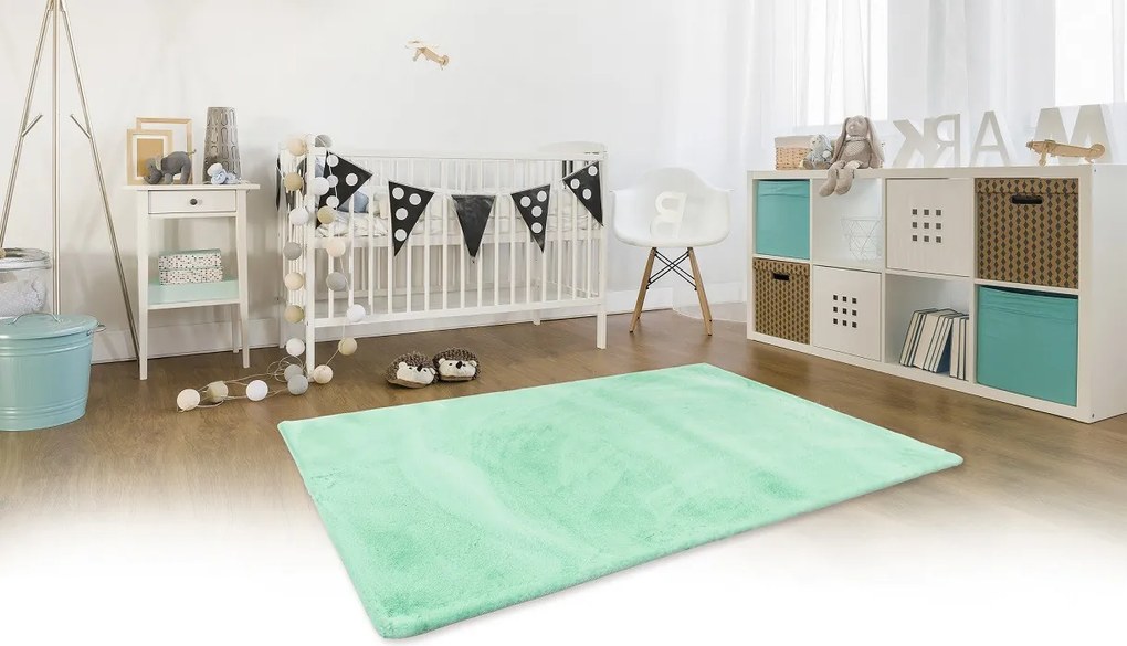 BO-MA, AKCIA: 140x200 cm Kusový koberec Rabbit new 07 mint, zelená, obývacia izba