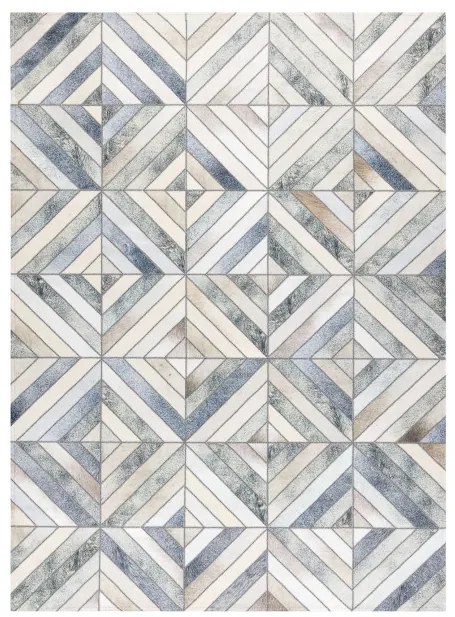 Koberec PATCHWORK 21721 béžový/sivý - imitácia kože krava, geometrický