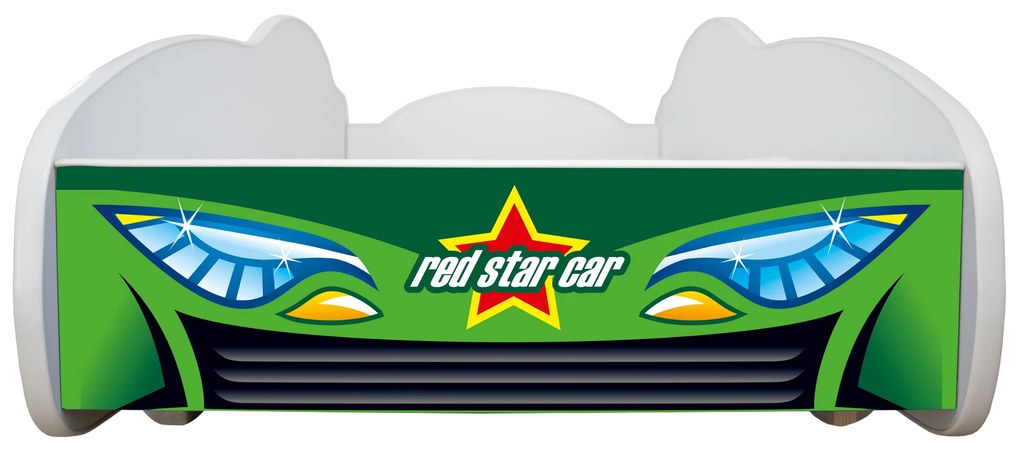 TOP BEDS Detská auto posteľ Racing Cars 140cm x 70cm - GREEN