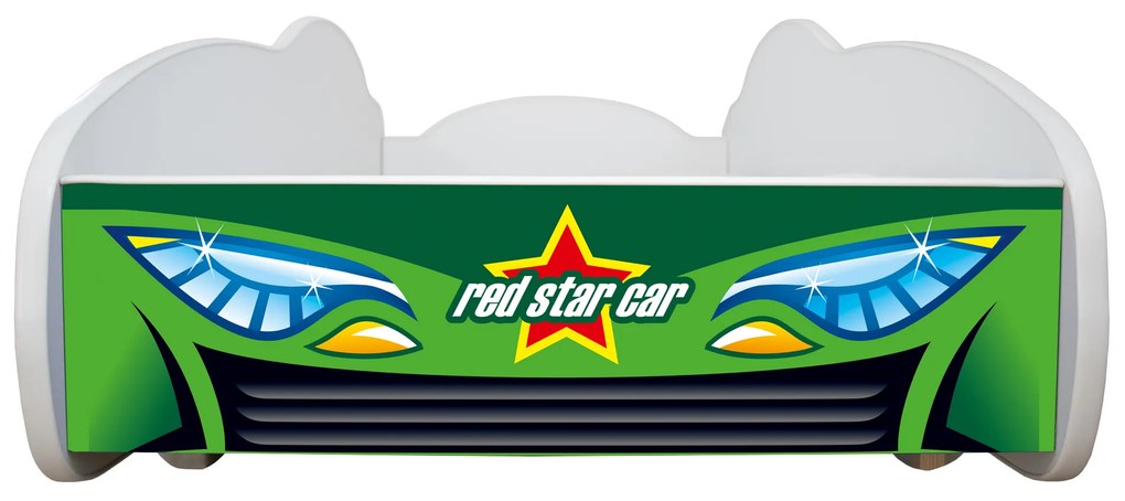 TOP BEDS Detská auto posteľ Racing Cars 160cm x 80cm - GREEN