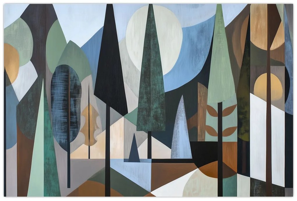 Obraz - Prírodná geometrická abstrakcia II. (90x60 cm)