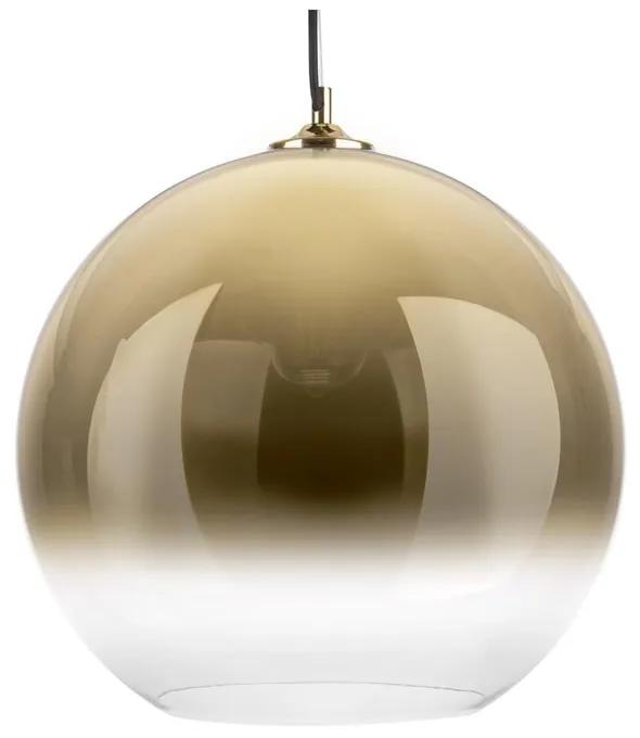 Sklenené závesné svietidlo v zlatej farbe Leitmotiv Bubble, ø 40 cm