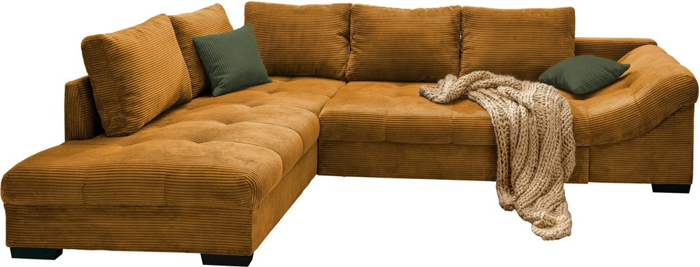 XXXLutz ROHOVÁ SEDAČKA, textil, koňaková P & B - Sedačky - 002310006720