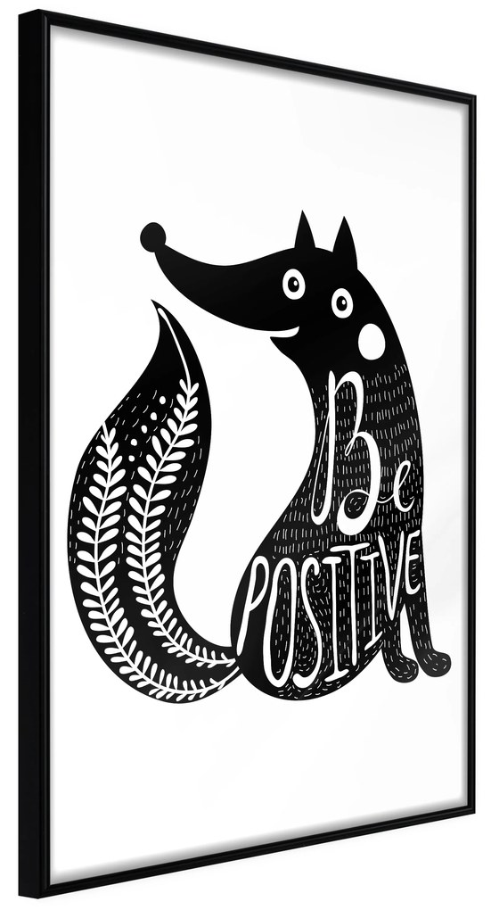 Artgeist Plagát - Be Positive [Poster] Veľkosť: 20x30, Verzia: Zlatý rám s passe-partout