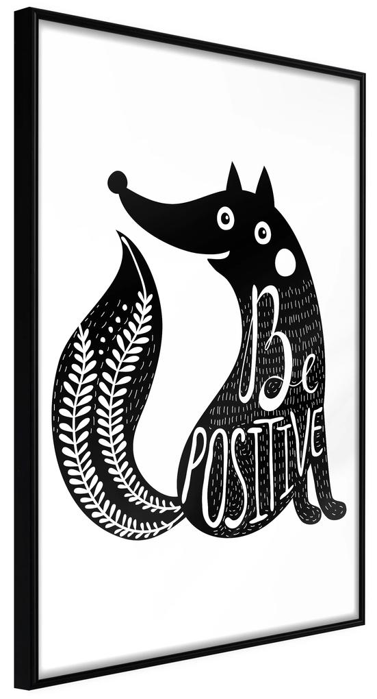Artgeist Plagát - Be Positive [Poster] Veľkosť: 40x60, Verzia: Čierny rám s passe-partout