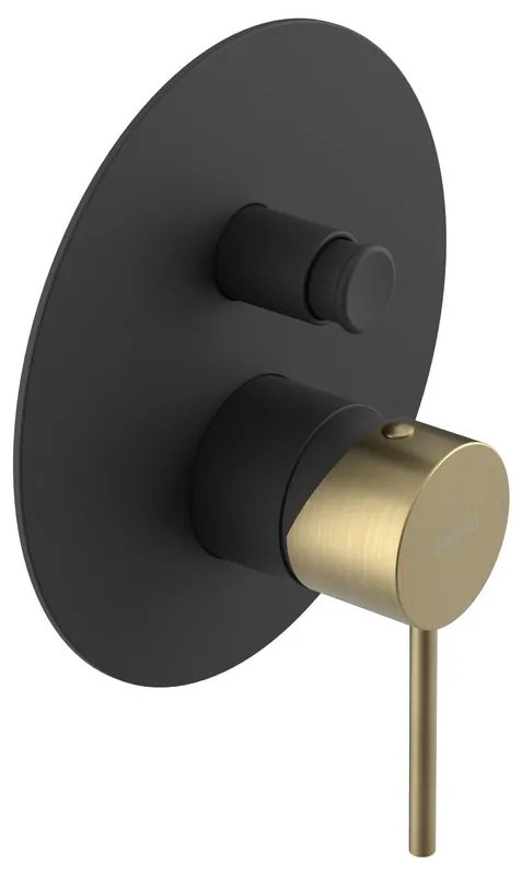 Sapho Sapho, ULTRAMIX podomietková sprchová batéria, 2 výstup, čierná mat/zlato mat, UT042BG
