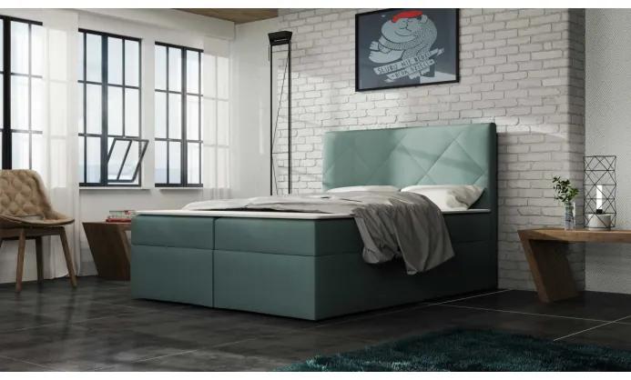 Minimalistická posteľ OLEXA 160x200, zelená